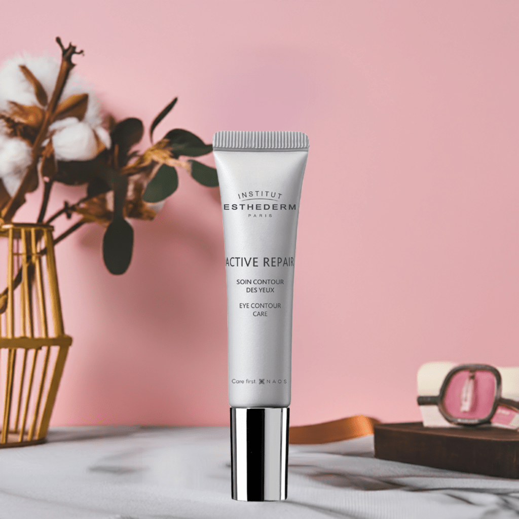 Esthederm Active Repair – Soin contour des yeux anti-cernes, anti-poches et anti-rides pour un regard reposé et éclatant.