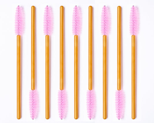 Brosses à cils rose – 50 pièces - Académie Beauté JT