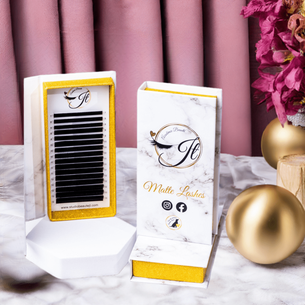 Flat lashes 0.15 noirs – cils plats pour pose classique