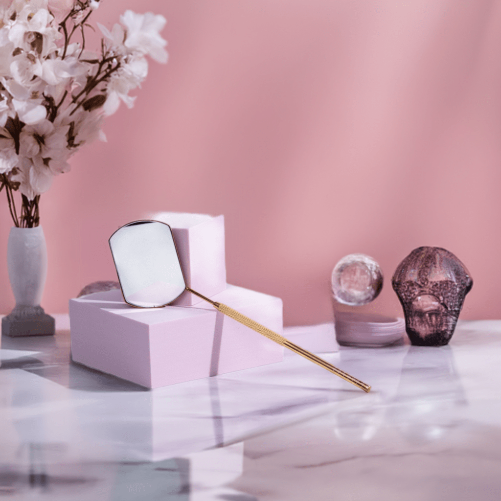 Miroir à Cils Doré - Photos Lash Tech - Académie Beauté JT