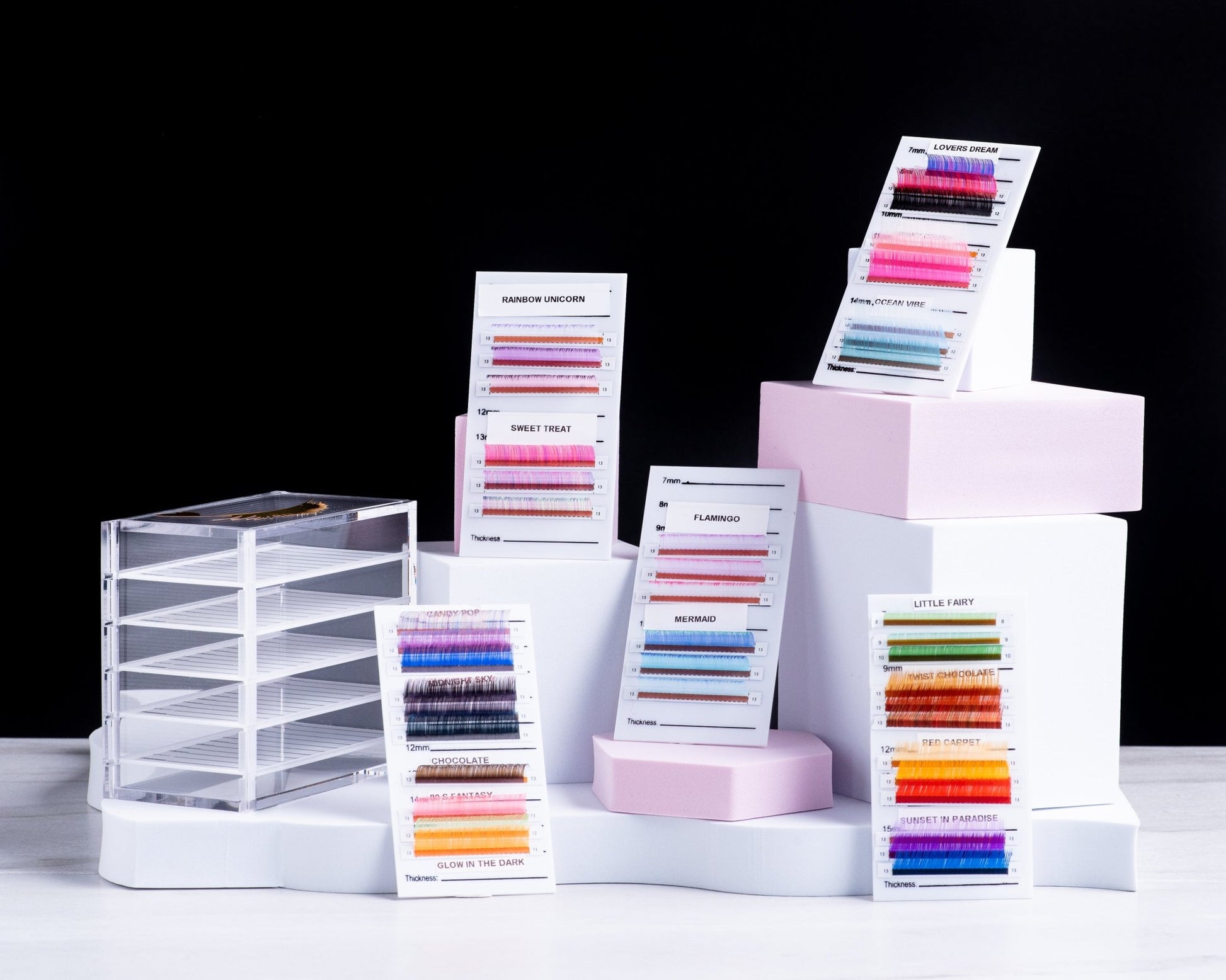 Organisateur extensions de cils Beauté JT plexiglas