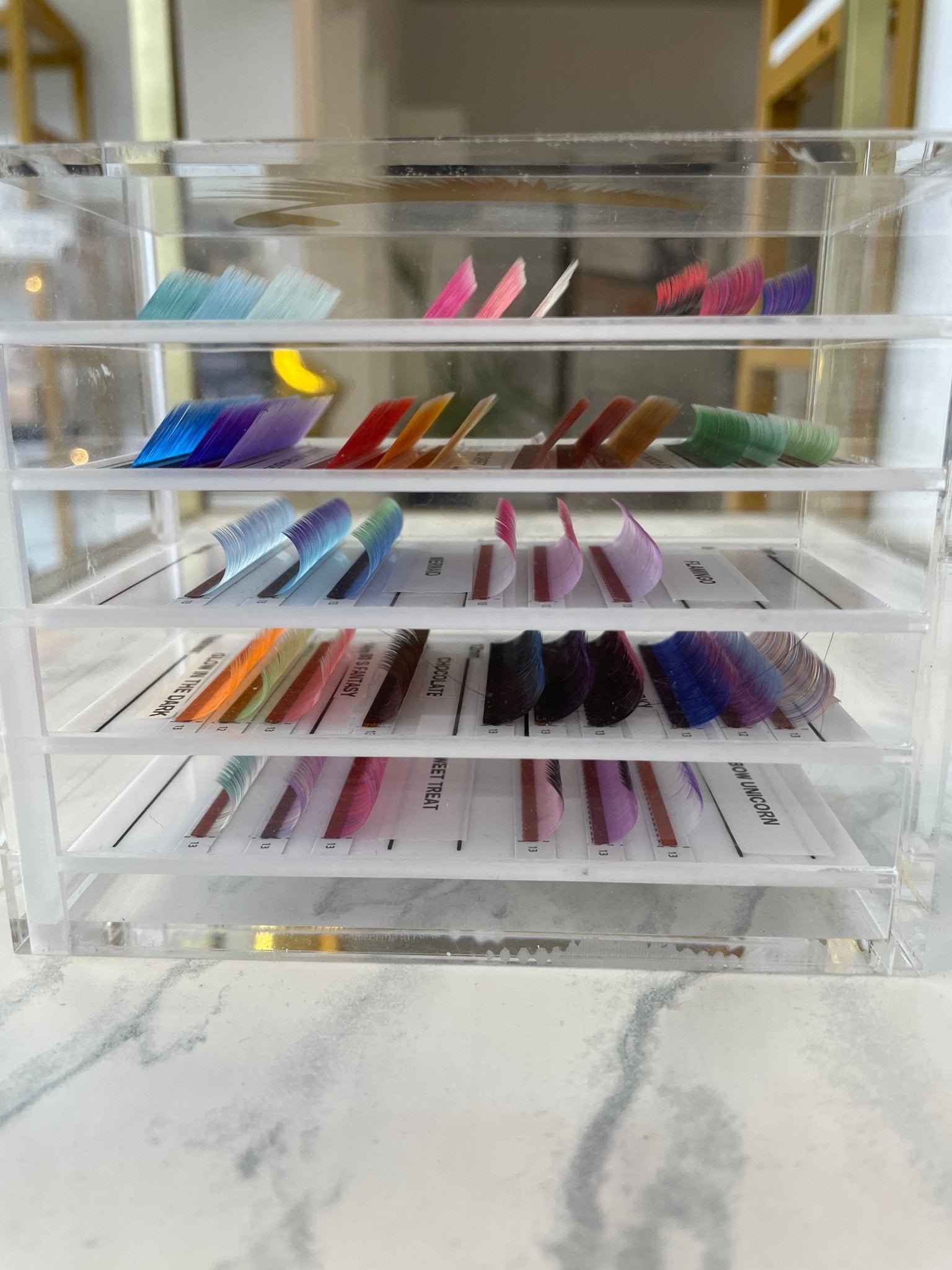 Rangement cils professionnel anti-poussière