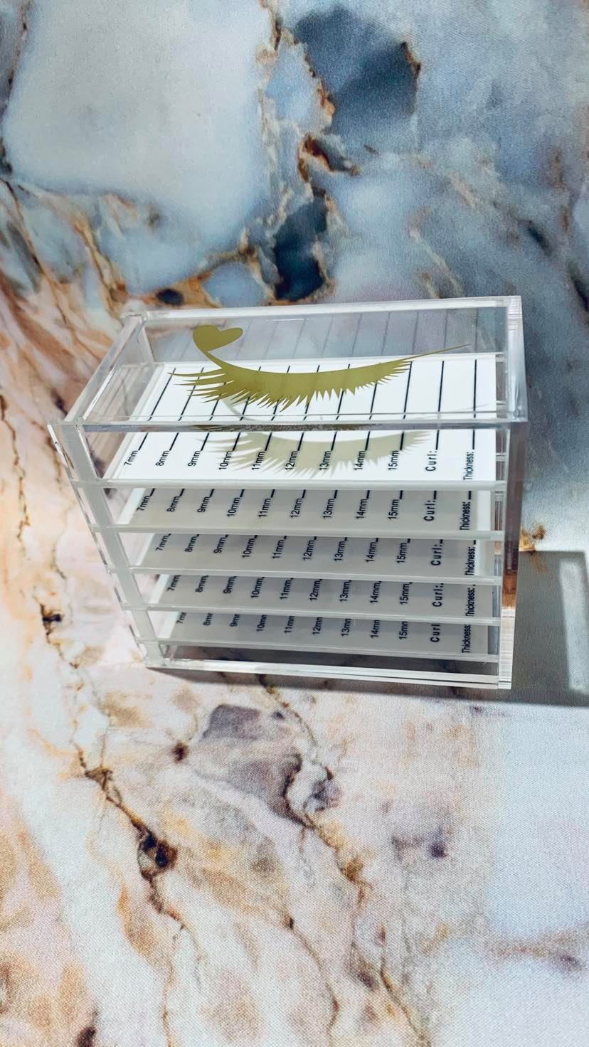 Organisateur extensions de cils Beauté JT plexiglas