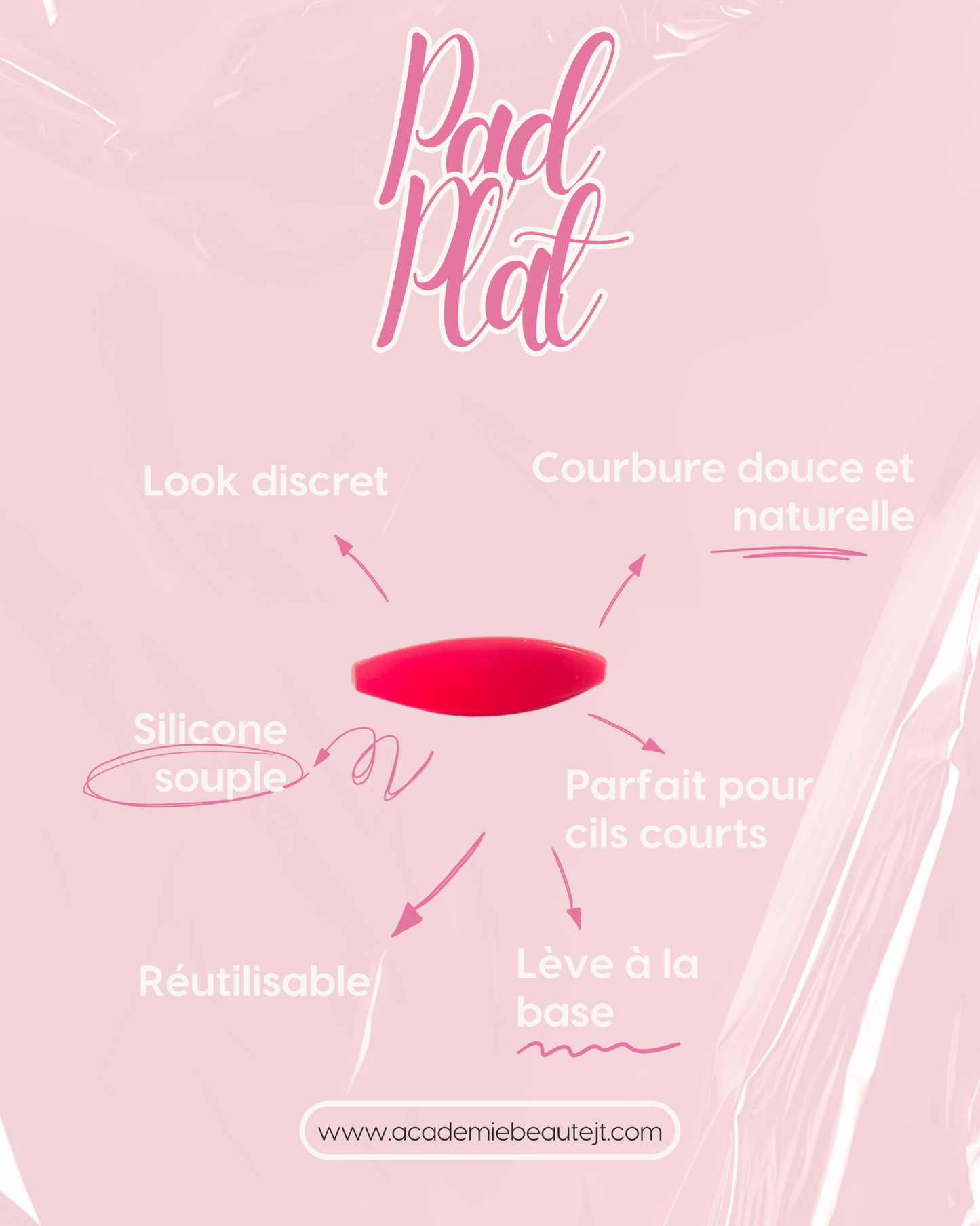 Pad plat lashlift réutilisable - Académie Beauté JT