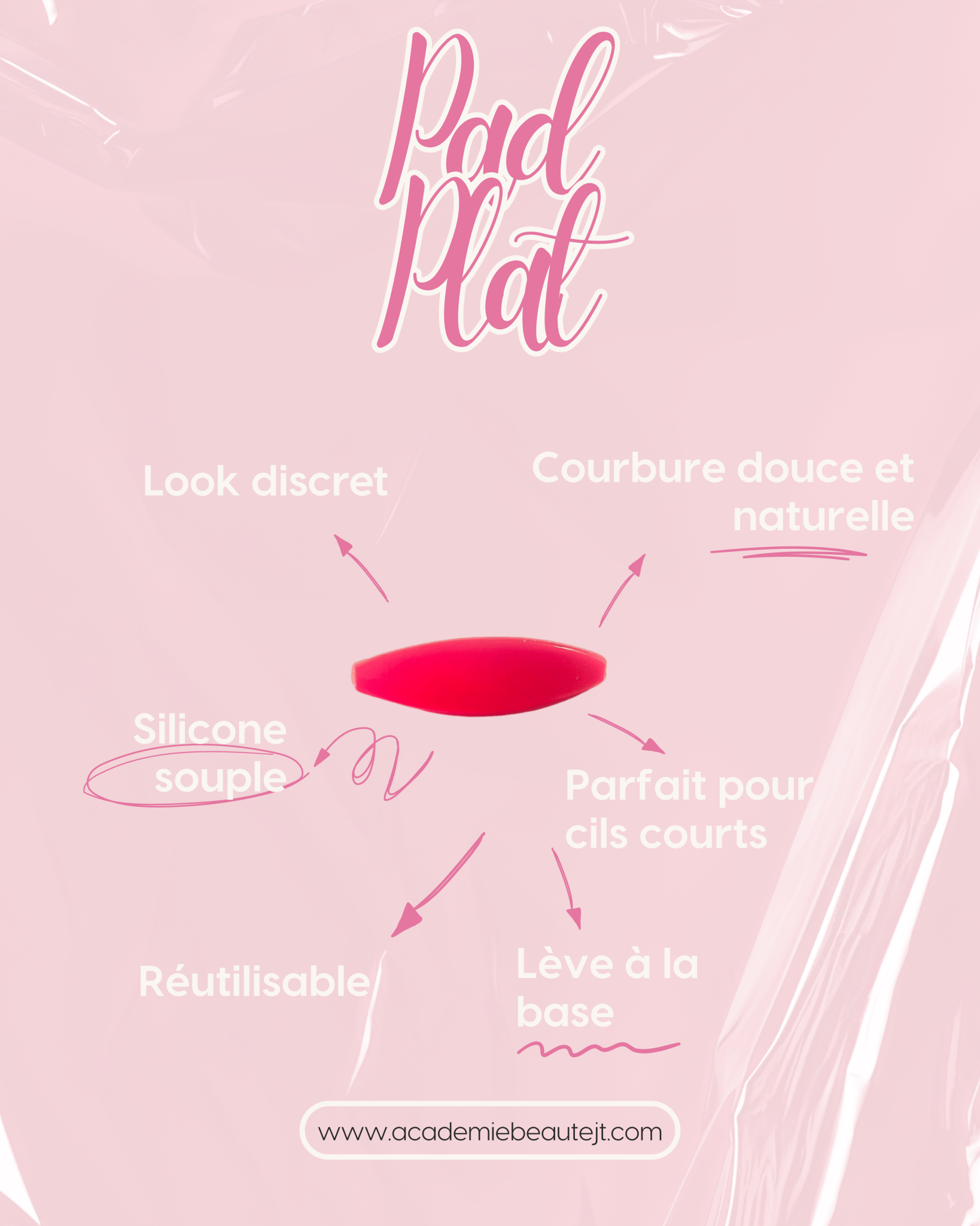 Pad plat lashlift réutilisable - Académie Beauté JT