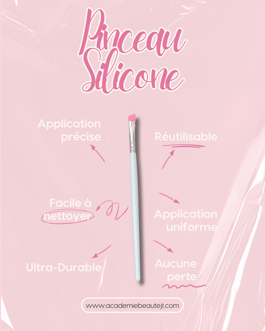Pinceau silicone pro rehaussement cils - Académie Beauté JT