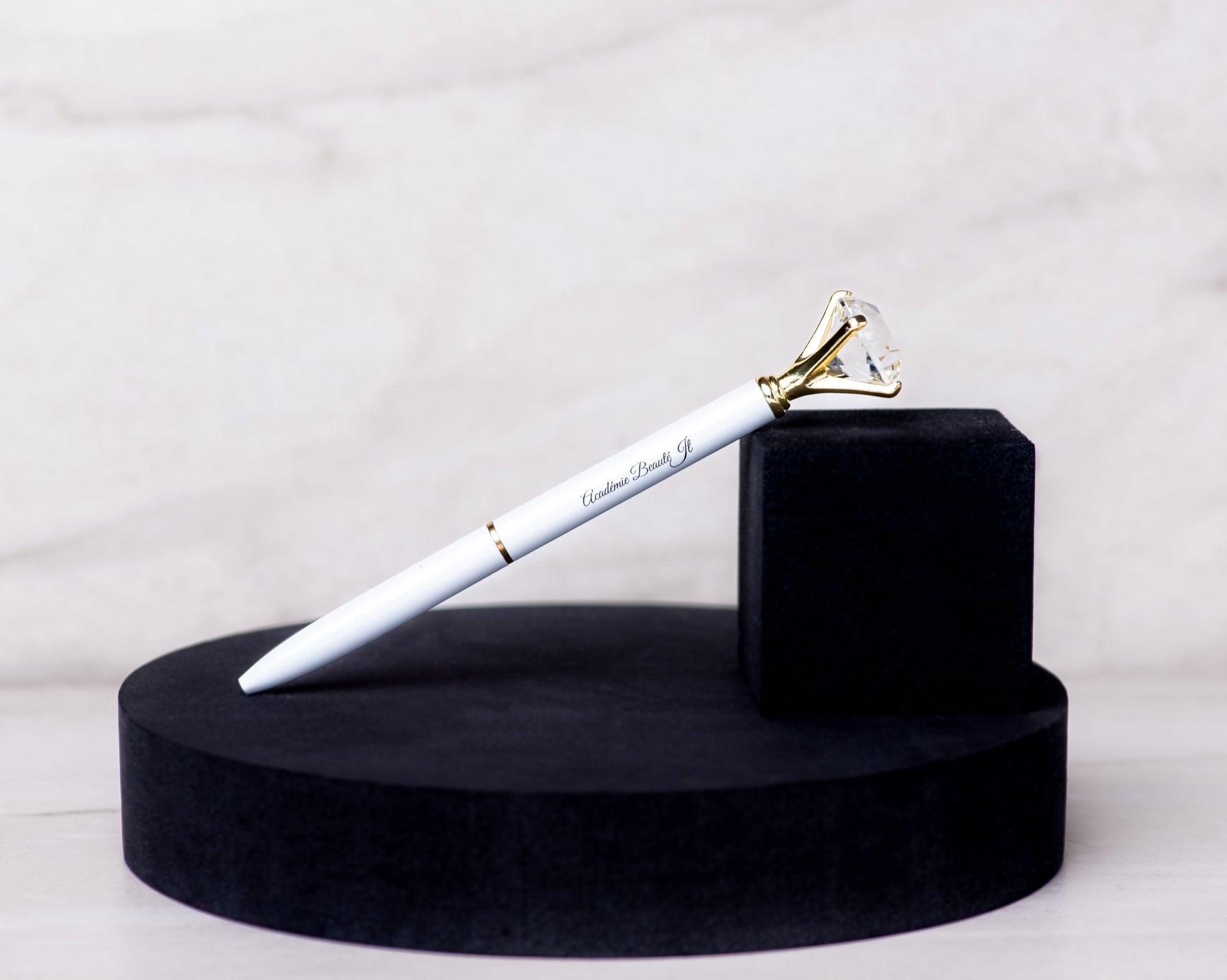 Stylo Diamant Or luxe Beauté JT avec encre noire