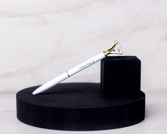 Stylo Diamant Or luxe Beauté JT avec encre noire