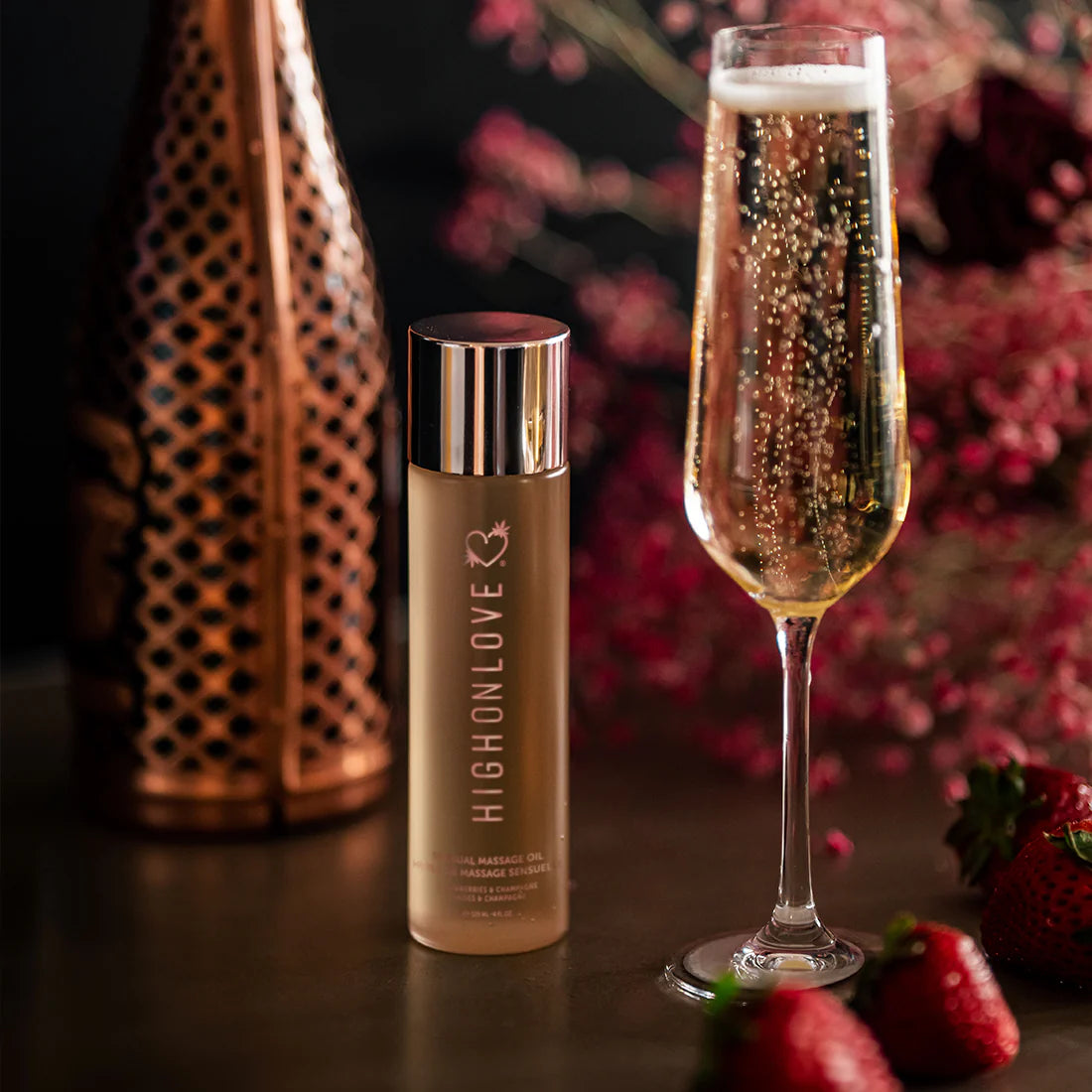 L'huile de massage Fraises & champagne